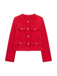 Elsie Tweed-Blazer – Rot