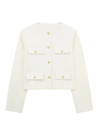 Elsie Tweed-Blazer – Beige