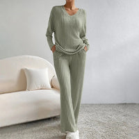 Evangeline Zweiteiliges Lounge-Set – Olivgrün