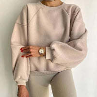 Everlee Pullover in Übergröße – Beige