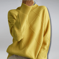 Everly Strick-Rollkragenpullover – Gelb