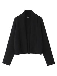 Fayette Schalkragen Strickjacke – Schwarz