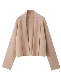 Fayette Schalkragen Strickjacke – Khaki