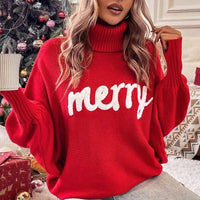 Fionna 'Merry' Rollkragenpullover – Rot