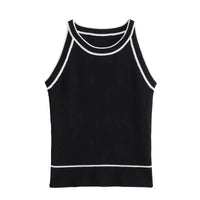 Florrie Strick-Tanktop im Slim-Fit – Schwarz