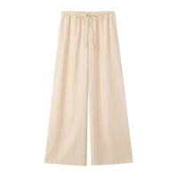 Jezebel Wickel-Bluse und Hose Set – Beige Hosen