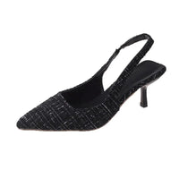 Judith Spitz Zulaufende Slingback-Absätze – Schwarz