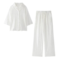 Kamala 2-Teiliges Loungewear-Set – Weiß