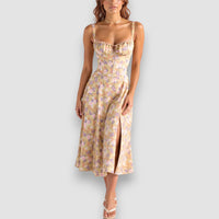 Kiana | Elegantes Midikleid – Orange