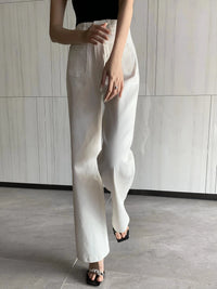 Kiera High-Waisted Jeans mit Weitem Bein – Weiß