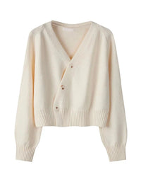 Livvy Gekürzte Strickjacke – Beige