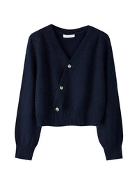 Livvy Gekürzte Strickjacke – Marine