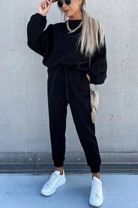 Mackenzie Pullover und Hose Set – Schwarz