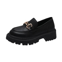 Marceline Plateau-Loafer – Schwarz Matt