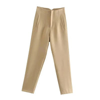 Maryanne Hochtaillierte Hose – Khaki