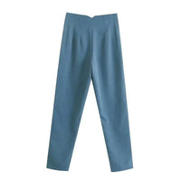 Maryanne Hochtaillierte Hose – Blau
