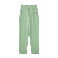 Maryanne Hochtaillierte Hose – Minze