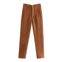 Maryanne Hochtaillierte Hose – Braun