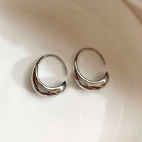 Micara - Curvy Hoops - Ohrringe – Silber