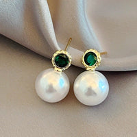 Micara - Emerald Elegance - Ohrringe – Perle