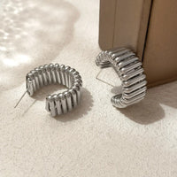 Micara - Glamour Coils - Ohrringe – Silber