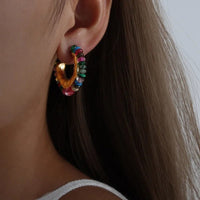 Micara - Gypsy Hoops - Ohrringe – Mehrfarbig