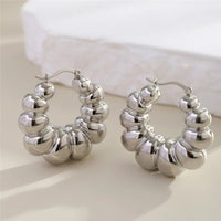 Micara - Rippled Glamour - Ohrringe – Silber