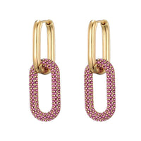 Micara - Sparkle Loops - Ohrringe – Rosa