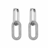 Micara - Sparkle Loops - Ohrringe – Weiß