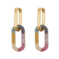 Micara - Sparkle Loops - Ohrringe – Mehrfarbig
