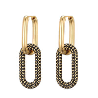 Micara - Sparkle Loops - Ohrringe – Schwarz