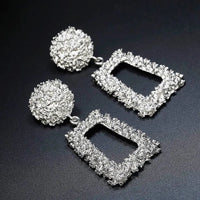 Micara - Square Statements - Ohrringe – Silber