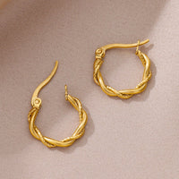 Micara - Twisty Hoops - Ohrringe – Gold