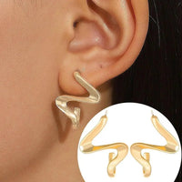 Micara - Zigzag Drops - Ohrringe – Gold