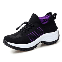 MotionEase Bogenunterstützende Laufschuhe – Schwarz / Lila