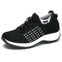 MotionEase Bogenunterstützende Laufschuhe – Schwarz / Weiß