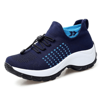 MotionEase Bogenunterstützende Laufschuhe – Weiß / Blau