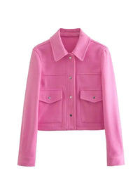 Oona Fashion-Jacke mit Fronttaschen – Rosa