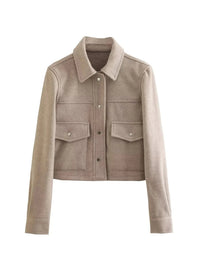 Oona Fashion-Jacke mit Fronttaschen – Aprikose
