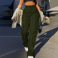 Patrice Hochtaillierte Cargohose – Oliv