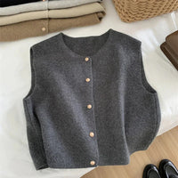 Elegante Damenweste | Kurz – Grau