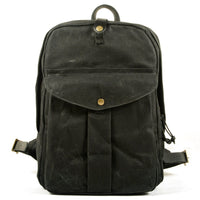 Phineas Vintage Canvas-Rucksack – Schwarz