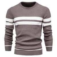 Primus Gestreifter Strickpullover – Braun