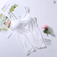 SilkySecure Top mit integriertem BH – Weiß
