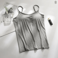 SilkySecure Top mit integriertem BH – Grau