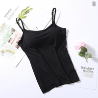 SilkySecure Top mit integriertem BH – Schwarz