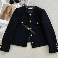 Thania Tweed-Blazer – Schwarz