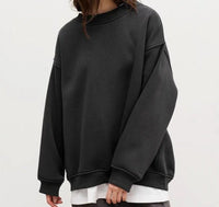 Vanna Übergroßes Sweatshirt – Dunkelgrau