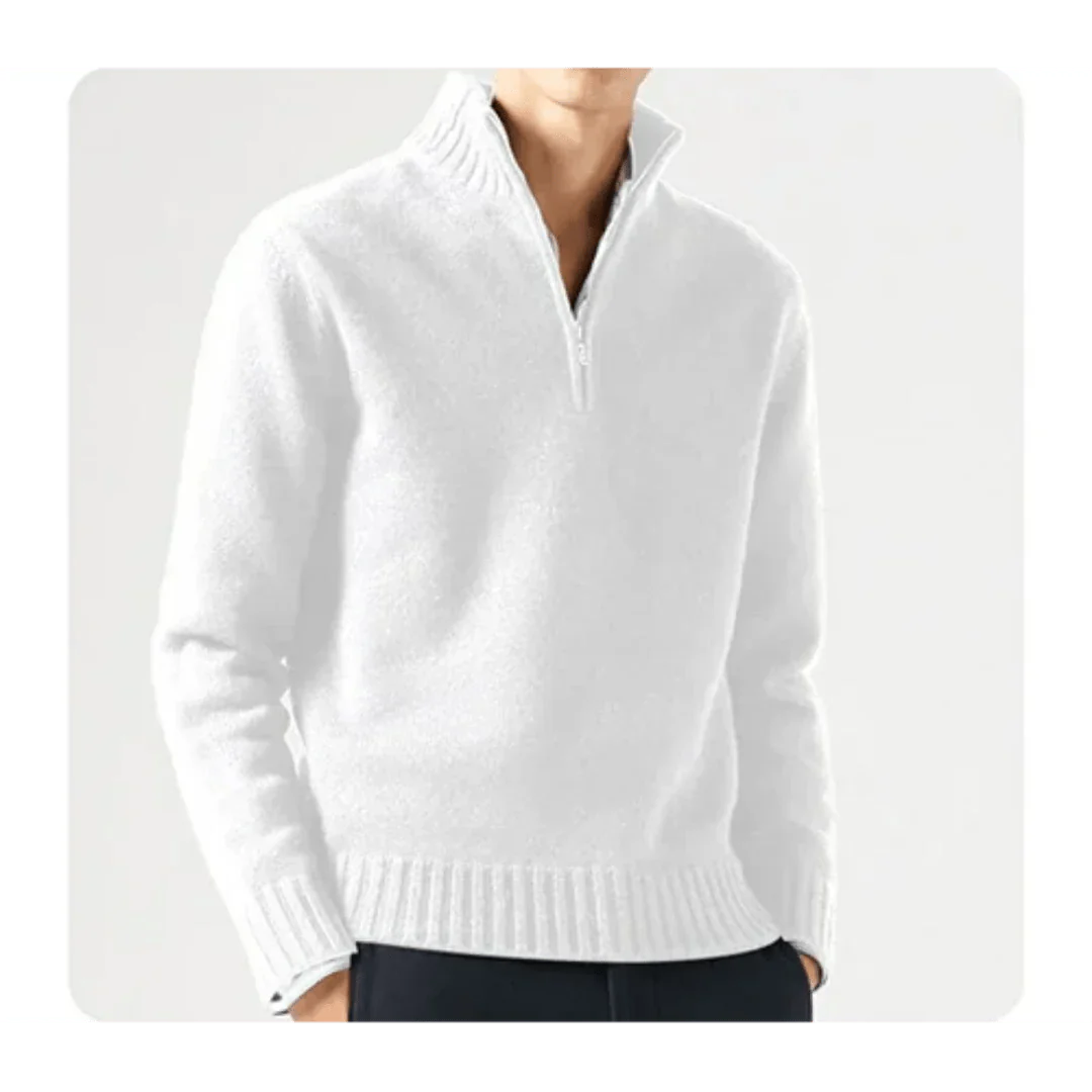 Wade Rollkragenpullover mit Halbem Reißverschluss