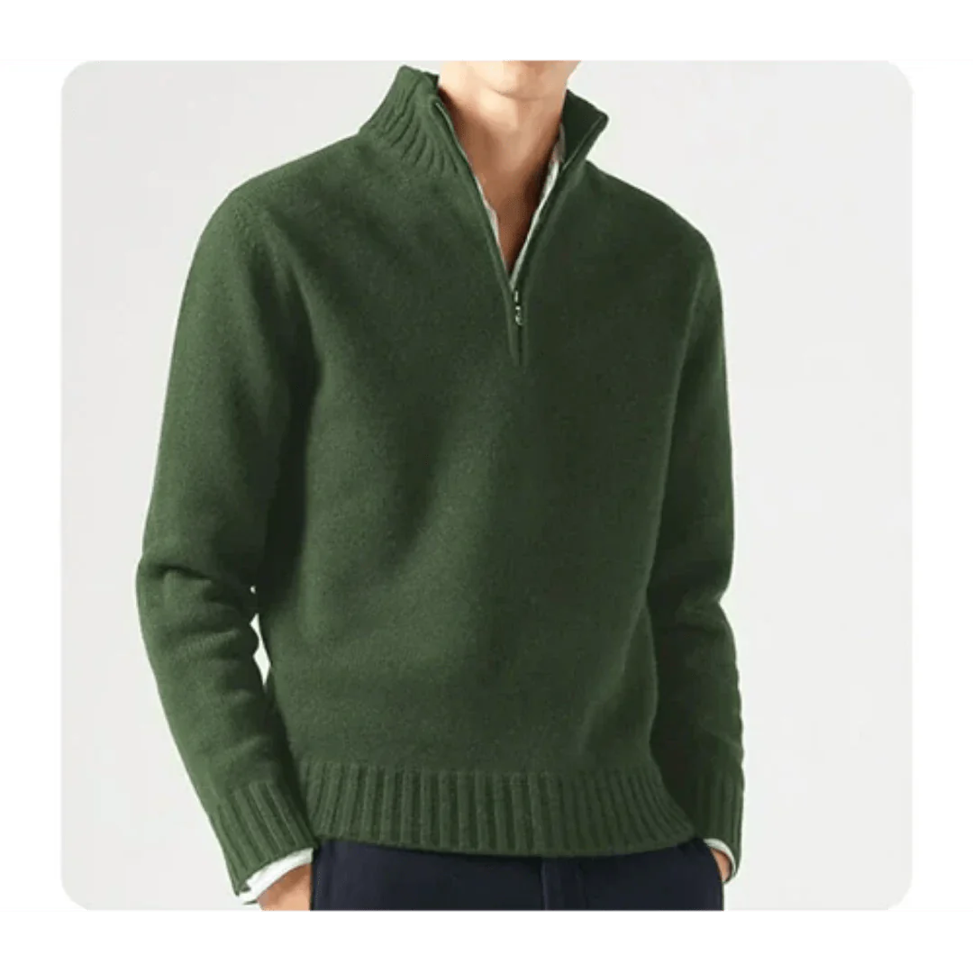 Wade Rollkragenpullover mit Halbem Reißverschluss